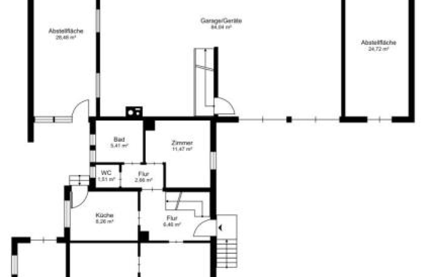 Wohnhaus und Anbau EG von Ein- bis Zweifamilienhaus mit massivem Öko-Anbau - Ausbauoption plus extra Grundstück! in Kappelrodeck bei Dhonau Immobilien-Makler Ortenau