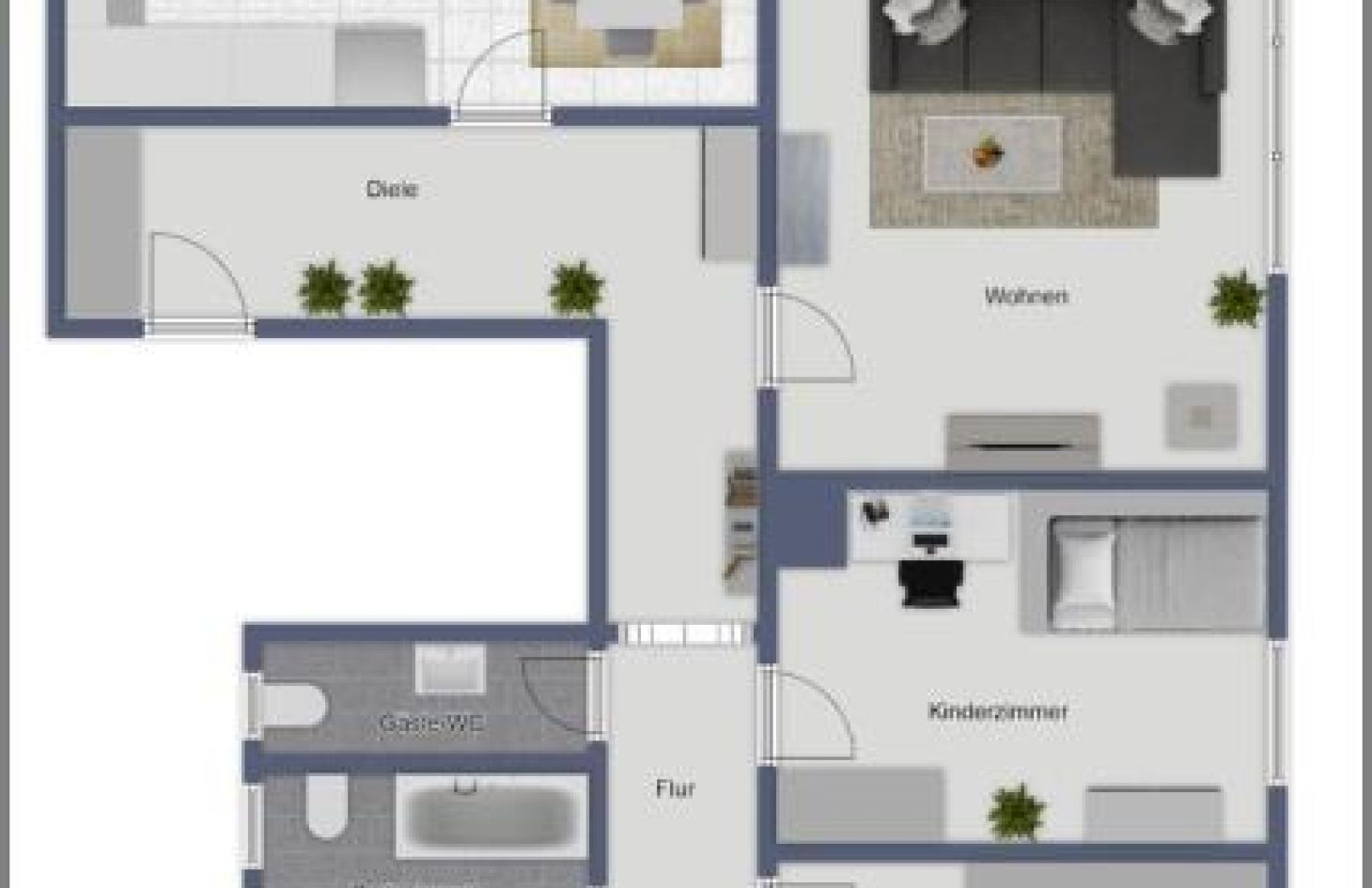 Hinterhaus Obergeschoss  von Teilsaniertes, großzügiges Zweifamilien-Anwesen mit Baugrundstück! in Baden-Baden bei Dhonau Immobilien-Makler Ortenau