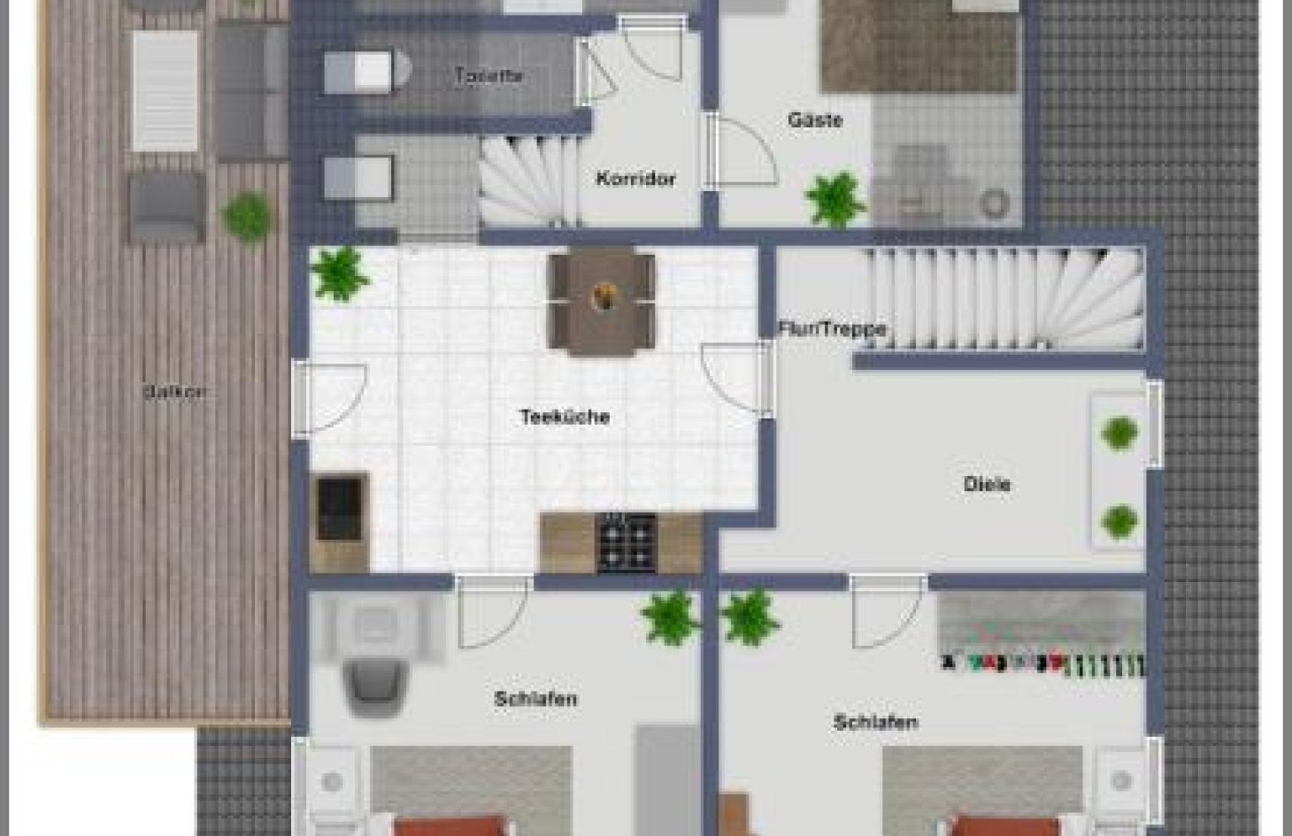 Vorderhaus Dachgeschoss von Teilsaniertes, großzügiges Zweifamilien-Anwesen mit Baugrundstück! in Baden-Baden bei Dhonau Immobilien-Makler Ortenau