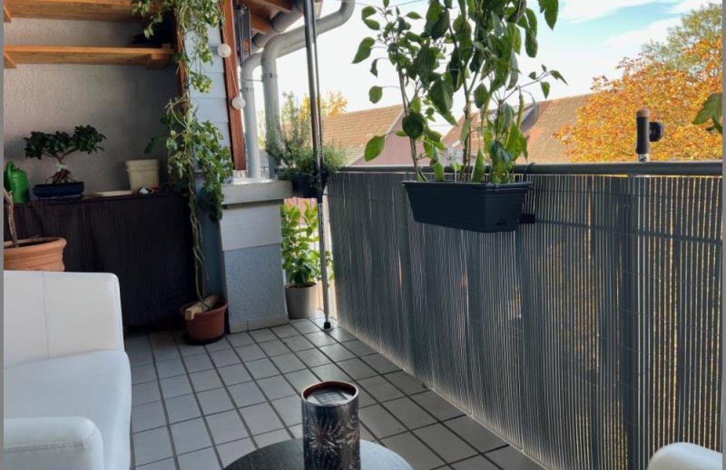 Loggia von Schöne 2-Zimmer-DG-Maisonette mit kleiner Loggia in Renchen bei Dhonau Immobilien-Makler Ortenau