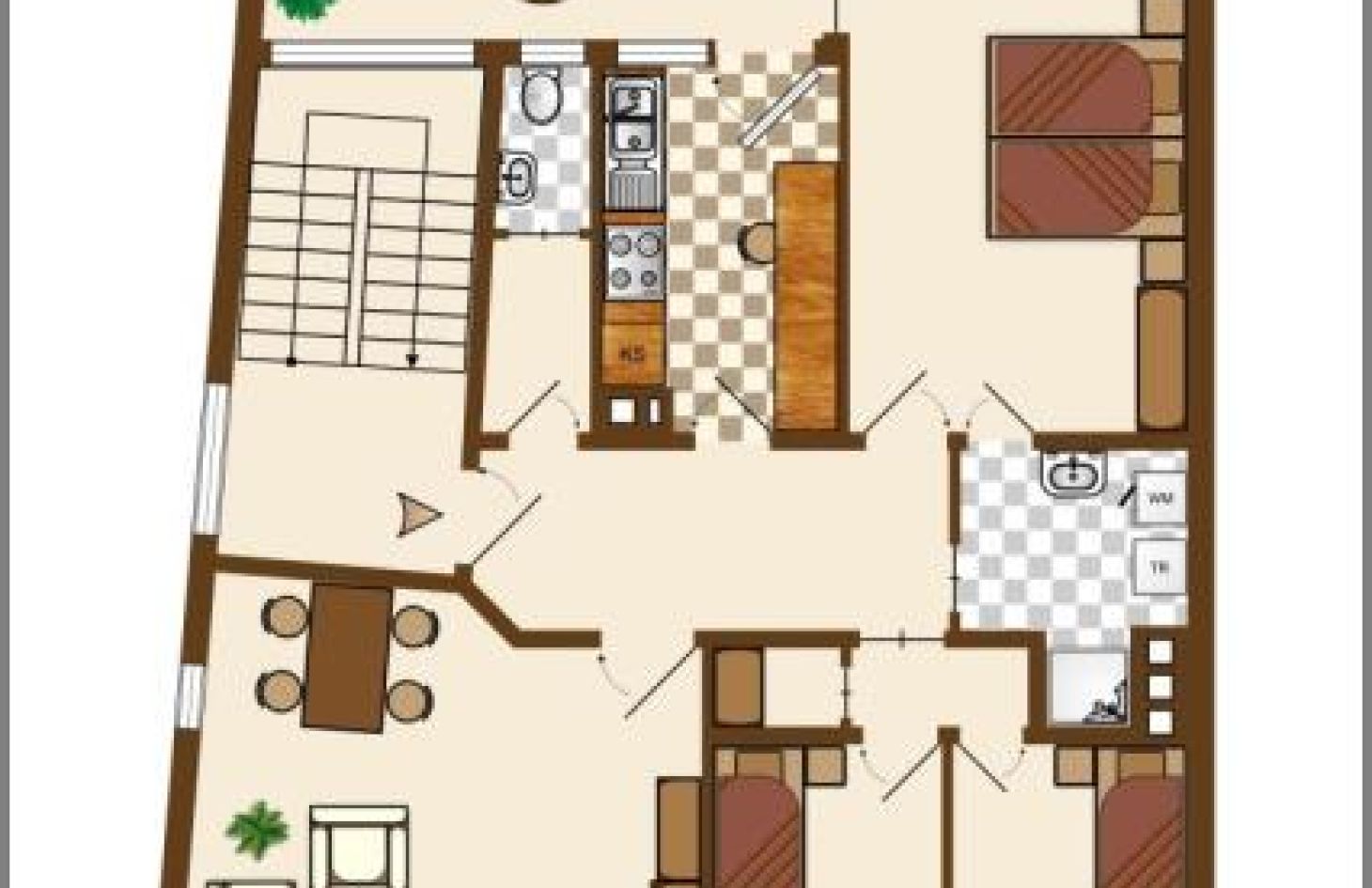 Grundriss 1. OG von Große, helle 4-Zimmer-Wohnung im 1.OG mit Balkon zentral in Achern in Achern bei Dhonau Immobilien-Makler Ortenau