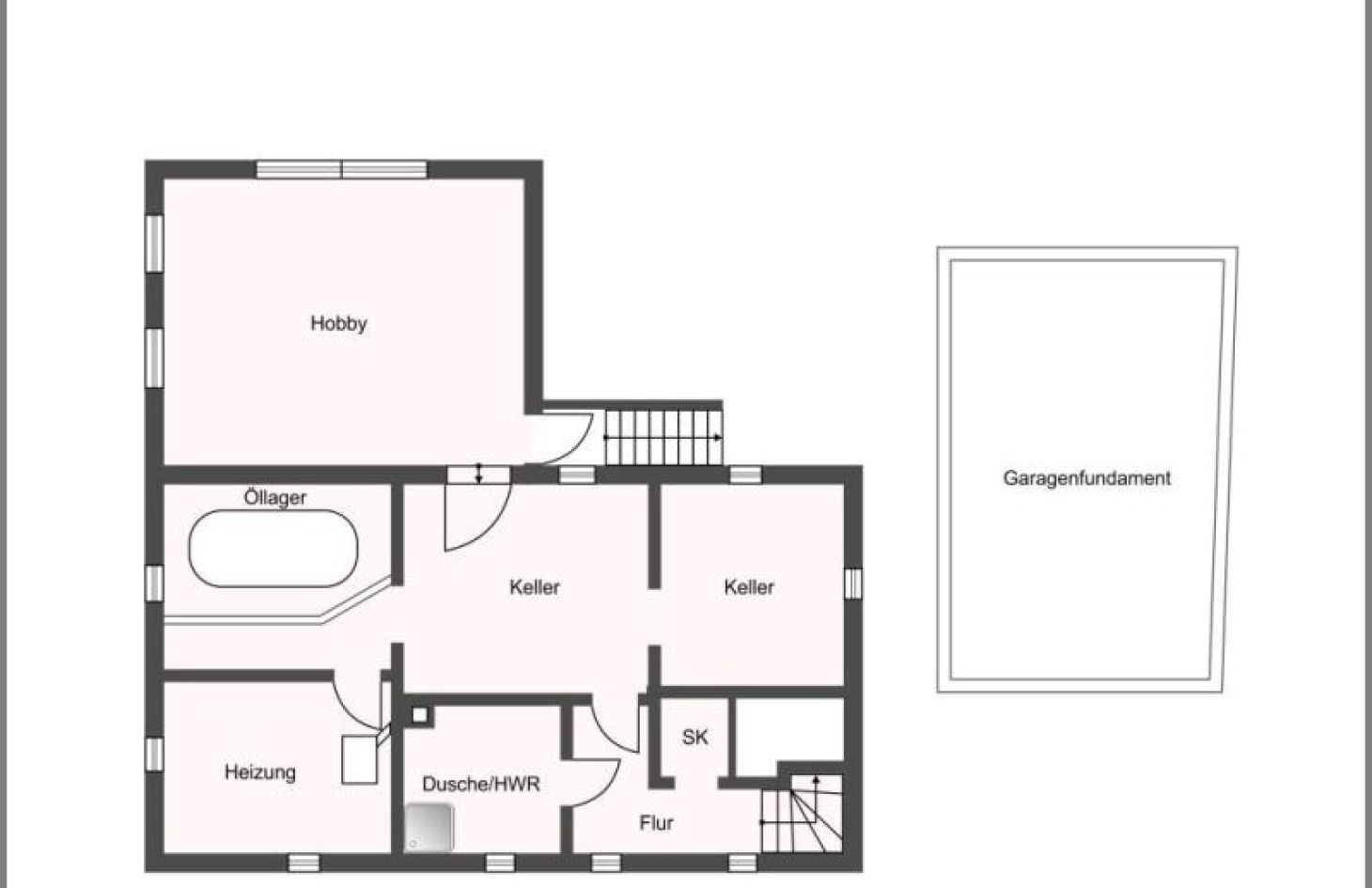 Kellergeschoss von Großartig! Sehr gepflegtes Einfamilienhaus in begehrter Lage mit Anbau u. Garten in Achern bei Dhonau Immobilien-Makler Ortenau