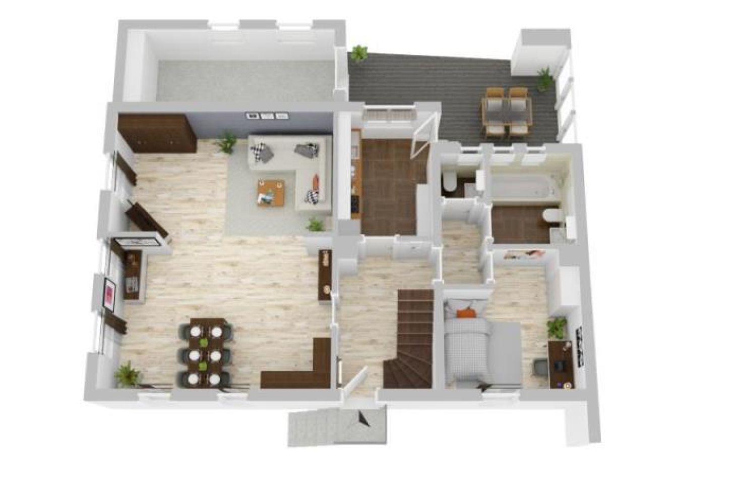 Sanierungsbeispiel EG von Ein- bis Zweifamilienhaus mit massivem Öko-Anbau - Ausbauoption plus extra Grundstück! in Kappelrodeck bei Dhonau Immobilien-Makler Ortenau