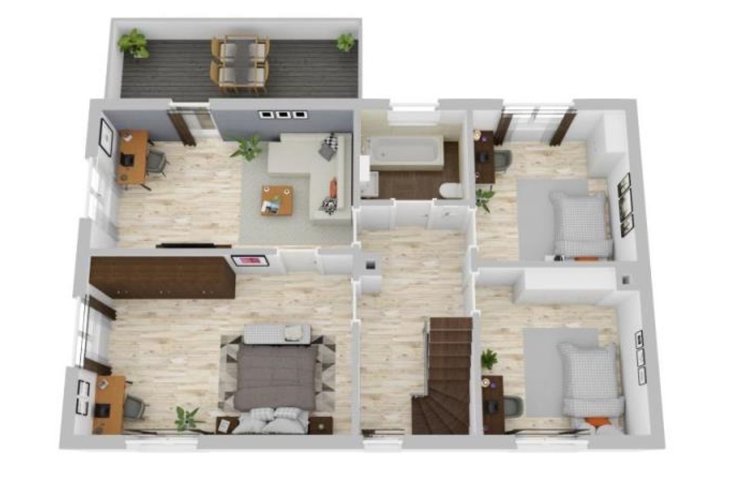 Sanierungsbeispiel OG von Ein- bis Zweifamilienhaus mit massivem Öko-Anbau - Ausbauoption plus extra Grundstück! in Kappelrodeck bei Dhonau Immobilien-Makler Ortenau