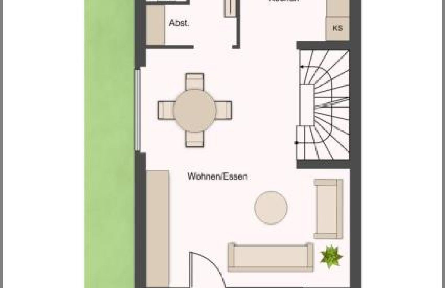Erdgeschoss von Klasse Familien-Doppelhaushälfte mit Garten & 2 Stellplätzen (1TG)
 in Baden-Baden bei Dhonau Immobilien-Makler Ortenau