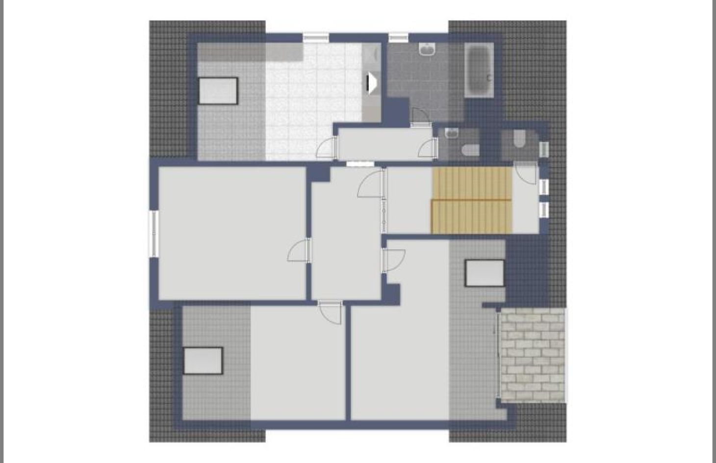 Dachgeschoss von Elegante Altbau-Stadtvilla mit 3 Wohnungen / Praxis. 125 Jahre erstklassig! in Achern / Stadt bei Dhonau Immobilien-Makler Ortenau