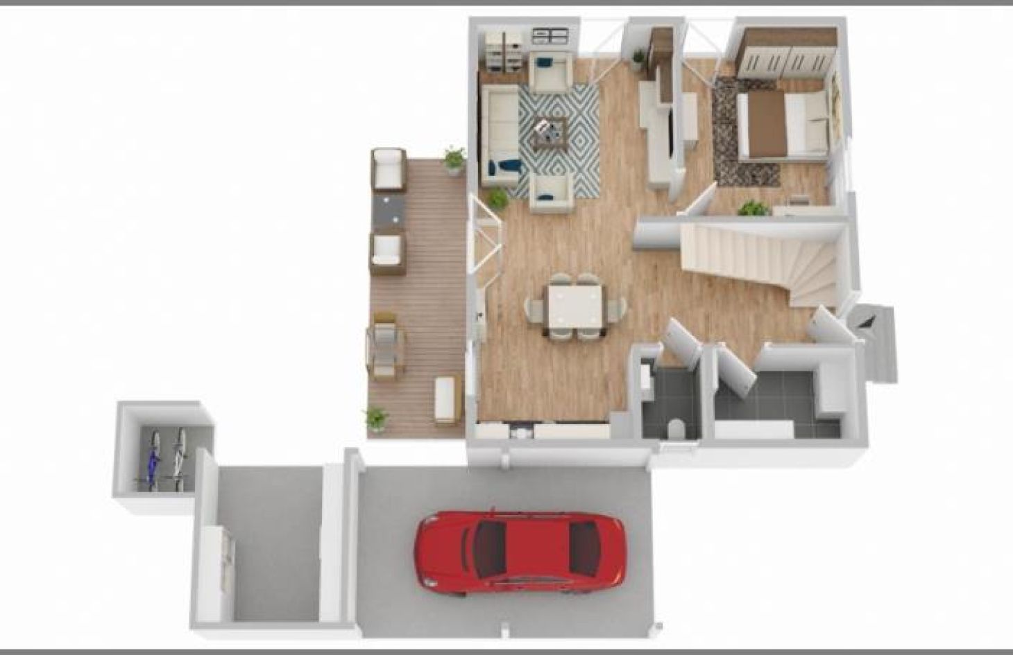 3D Wohnbeispiel EG  von Modernes Einfamilienhaus 2016 mit 4 Schlafzimmern und tollem Grundstück in Rheinau-Rheinbischofsheim bei Dhonau Immobilien-Makler Ortenau
