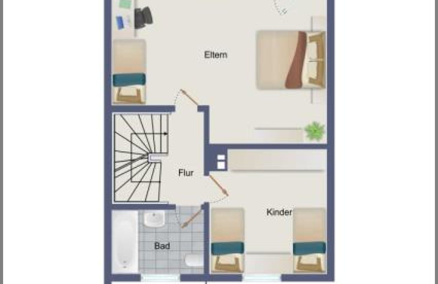 Obergeschoss von Geräumiges, gepflegtes Reihenmittelhaus mit 2 Garagen und tollem Gartengrundstück in Oberkirch-Oberdorf bei Dhonau Immobilien-Makler Ortenau