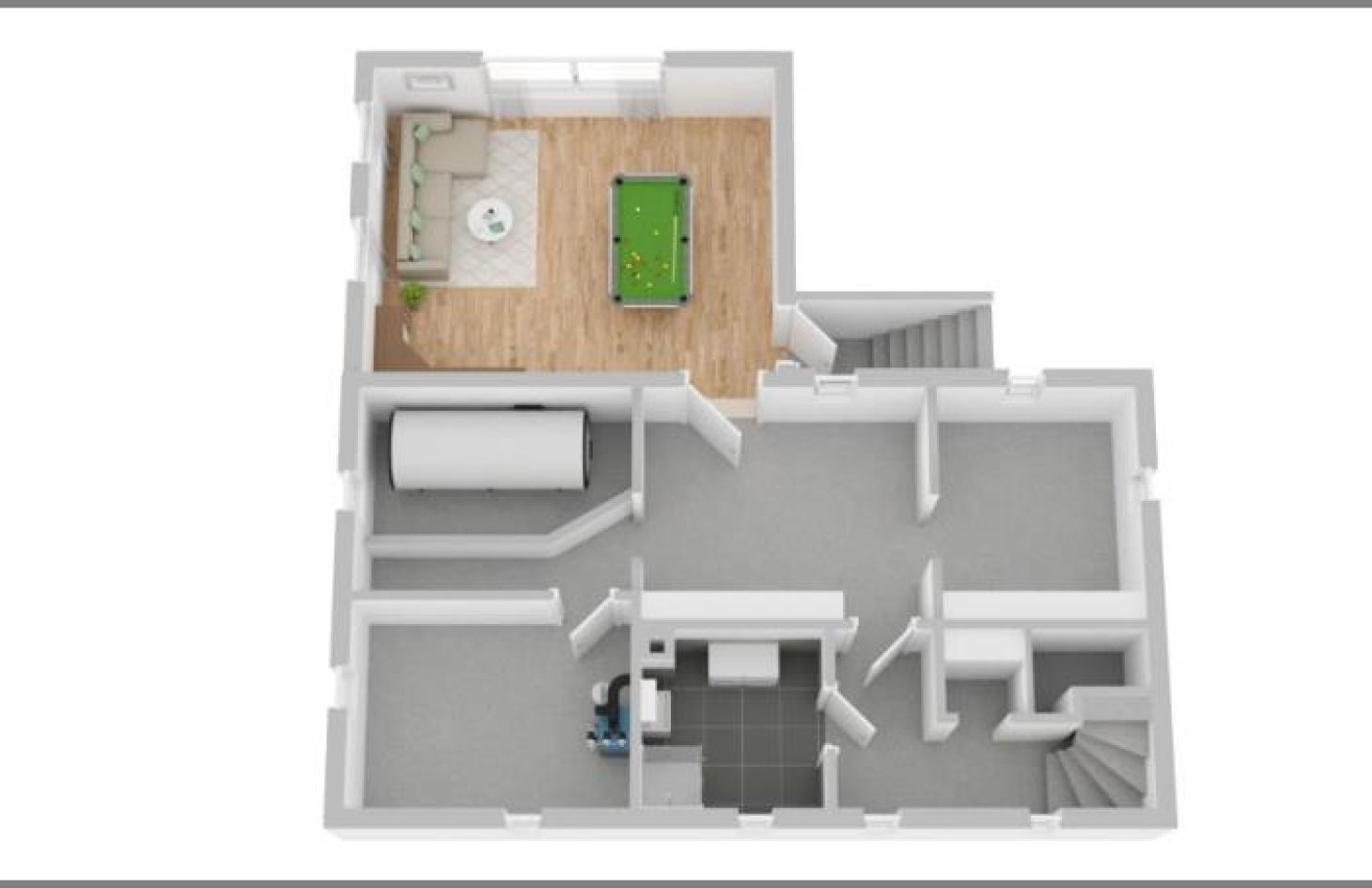 3D Wohnbeispiel KG von Großartig! Sehr gepflegtes Einfamilienhaus in begehrter Lage mit Anbau u. Garten in Achern bei Dhonau Immobilien-Makler Ortenau
