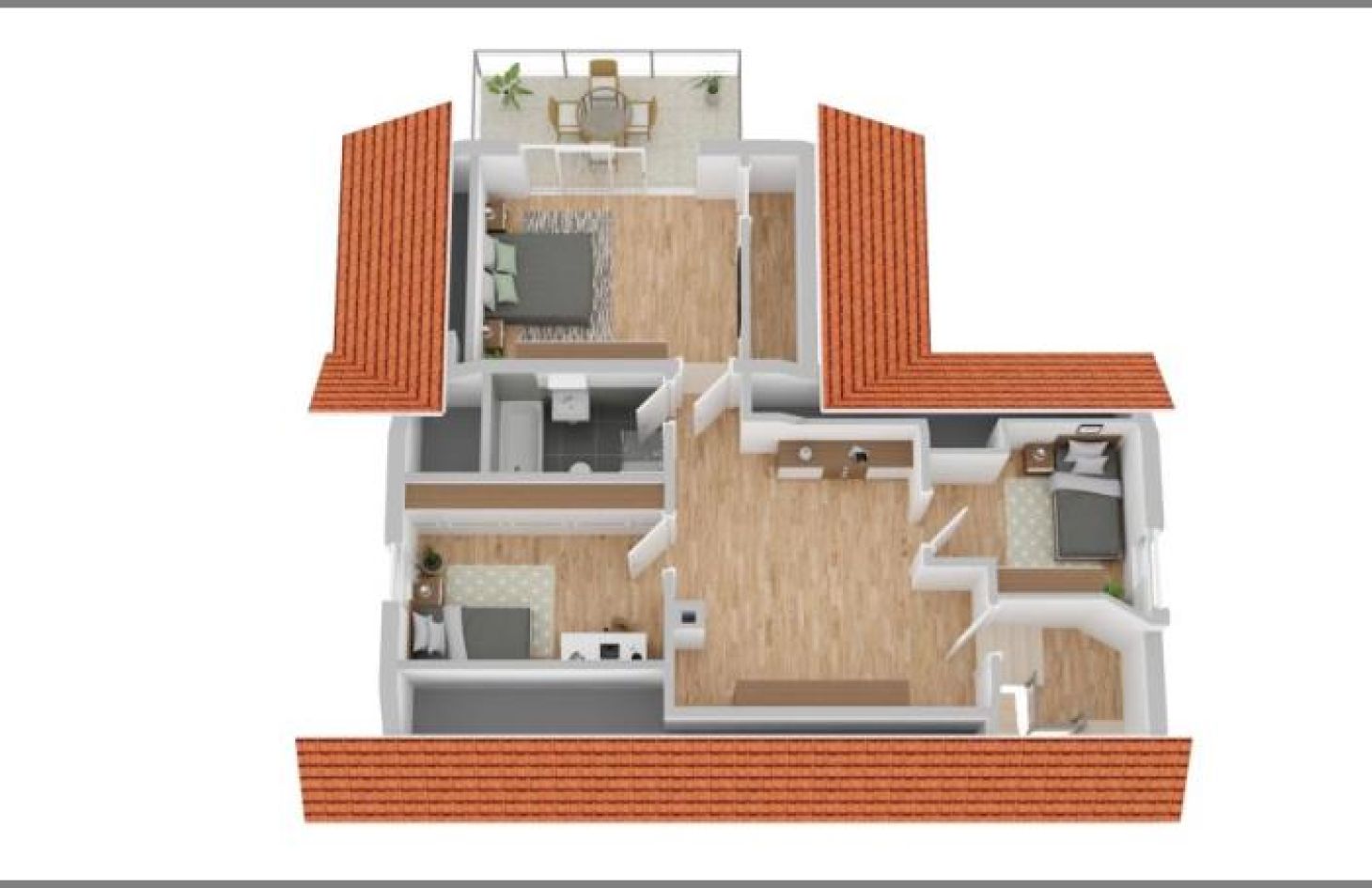 3D Wohnbeispiel DG von Großartig! Sehr gepflegtes Einfamilienhaus in begehrter Lage mit Anbau u. Garten in Achern bei Dhonau Immobilien-Makler Ortenau