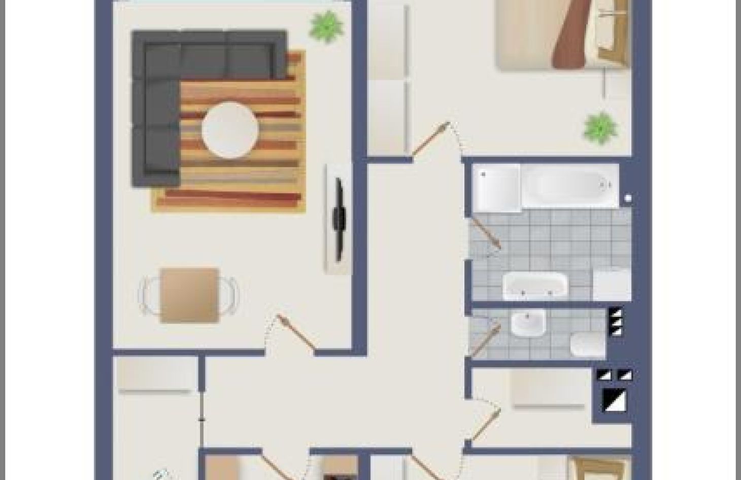 Grundriss von Herrlich Wohnen über Achern ! 3-Zimmer-ETW! Balkon, Aufzug, Tiefgarage! in Achern-Nord bei Dhonau Immobilien-Makler Ortenau