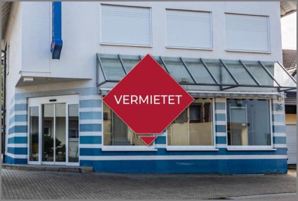 vermietet von Kundenfreundliches, helles Ladenlokal mit Lager u. Stellplätzen in Achern in Achern bei Dhonau Immobilien-Makler Ortenau